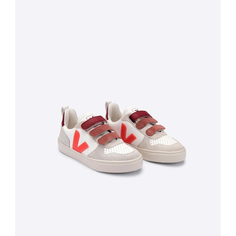 Veja V-10 X BONTON Tenisky Detske White/Orange | SK 842EBC